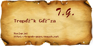 Trepák Géza névjegykártya
